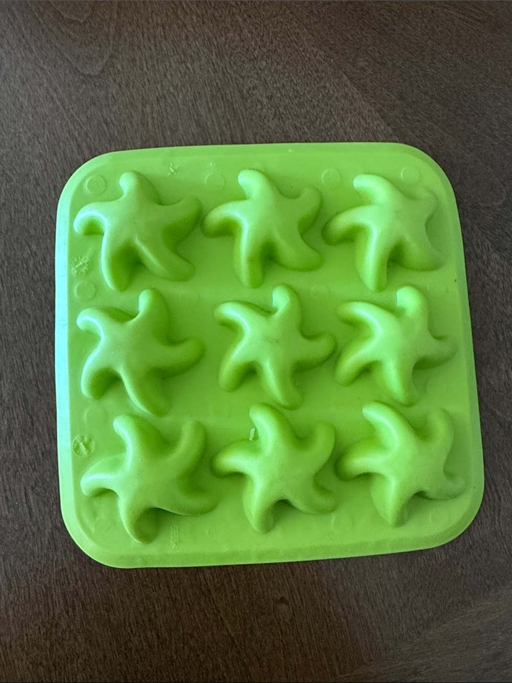 Green Starfish Silicone Mold Toy - Sensory Play Tray